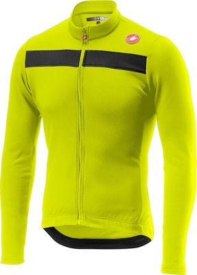 Castelli Puro 3 Long Sleeve Jersey - Yellow Fluo - M, Yellow Fluo